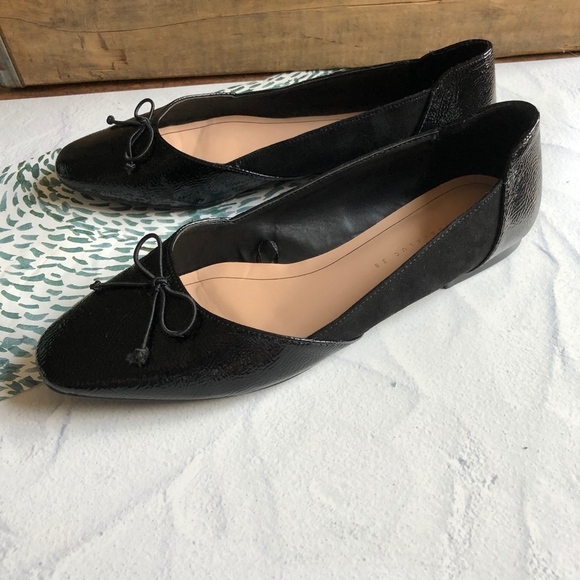 Zara Trafuluc Black Embossed Flats 38 - Picture 3 of 8